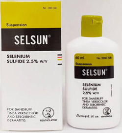 รูปภาพของ Selsun 2.5% Suspension 120ml.แชมพูยาสระผม ขจัดรังแค